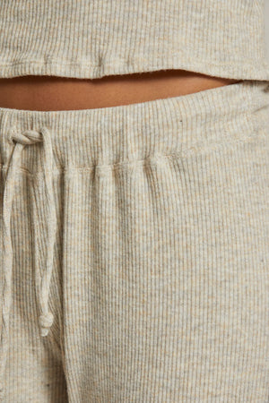 Perfect White Tee - Leann Sweater Rib Jogger (heather oatmeal)