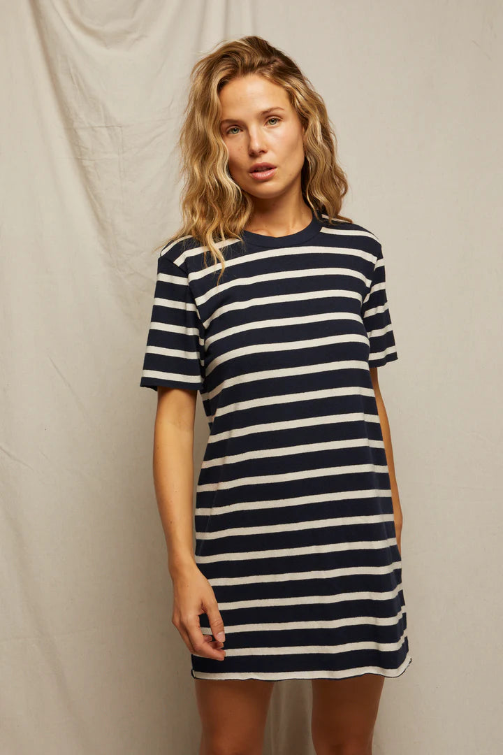 Perfect White Tee - Rhett Dress (navy/natural)