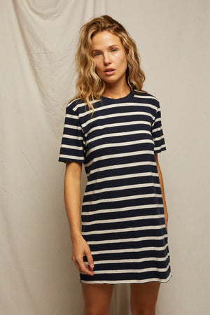 Perfect White Tee - Rhett Dress (navy/natural)
