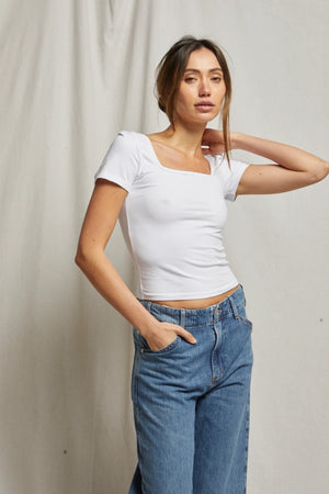 Perfect White Tee - 90's Jersey Short Sleeve Tee