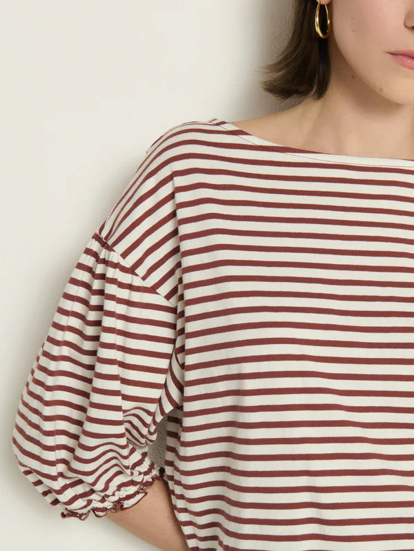 Nation LTD. - Sandra Boatneck Top (Sable Stripe)