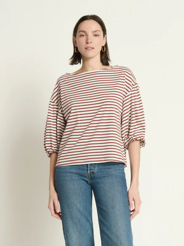 Nation LTD. - Sandra Boatneck Top (Sable Stripe)