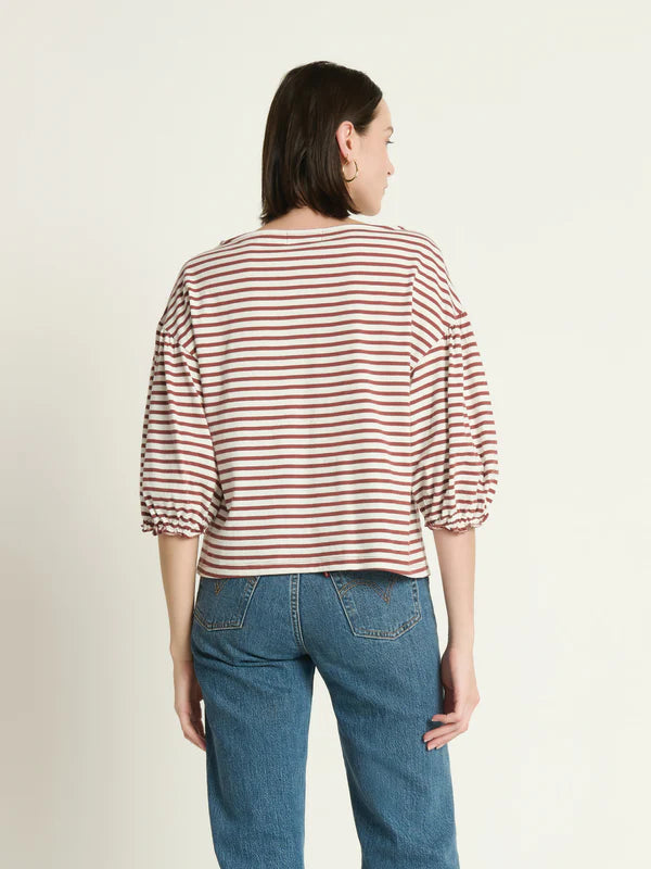 Nation LTD. - Sandra Boatneck Top (Sable Stripe)