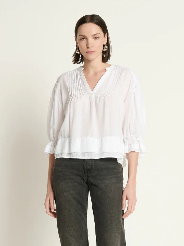 Nation LTD. - Scarlet Pintuck Blouse (White)