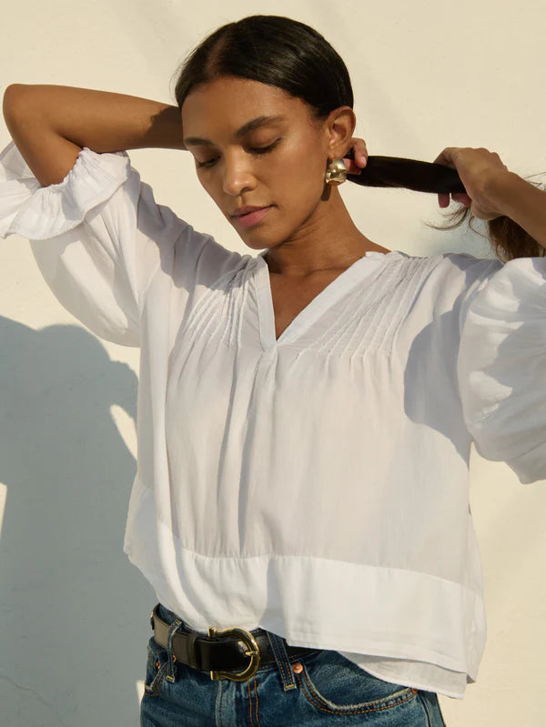Nation LTD. - Scarlet Pintuck Blouse (White)