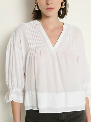 Nation LTD. - Scarlet Pintuck Blouse (White)