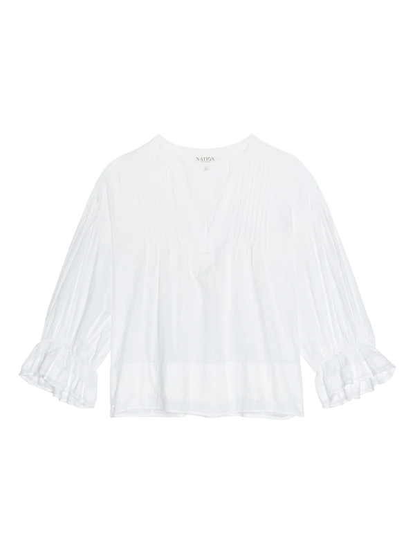 Nation LTD. - Scarlet Pintuck Blouse (White)