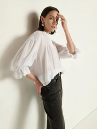 Nation LTD. - Scarlet Pintuck Blouse (White)