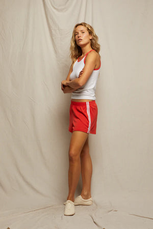 Perfect White tee - Mikayla Shorts