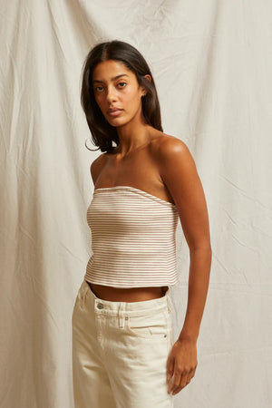 Perfect White Tee - Talula Striped Tube Top