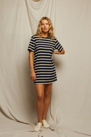 Perfect White Tee - Rhett Dress (navy/natural)