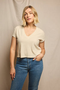 Perfect White Tee - Alanis Recycled Cotton V-Neck