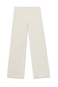Perfect White Tee  - Alex Velour Pant (oatmeal)