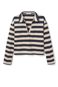 Perfect White Tee - Alison Stripe Tennessee Jersey (Natural/ Navy)