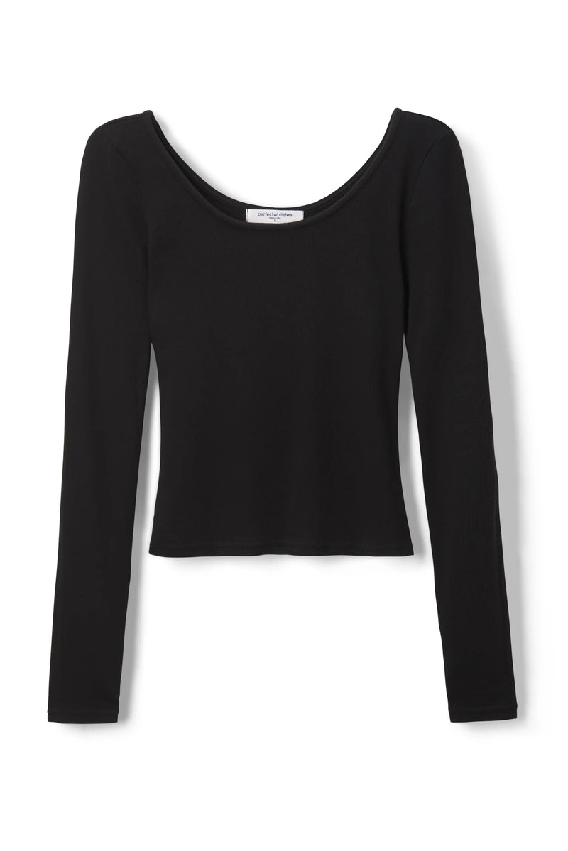 Perfect White Tee - Anya Rib Long Sleeve