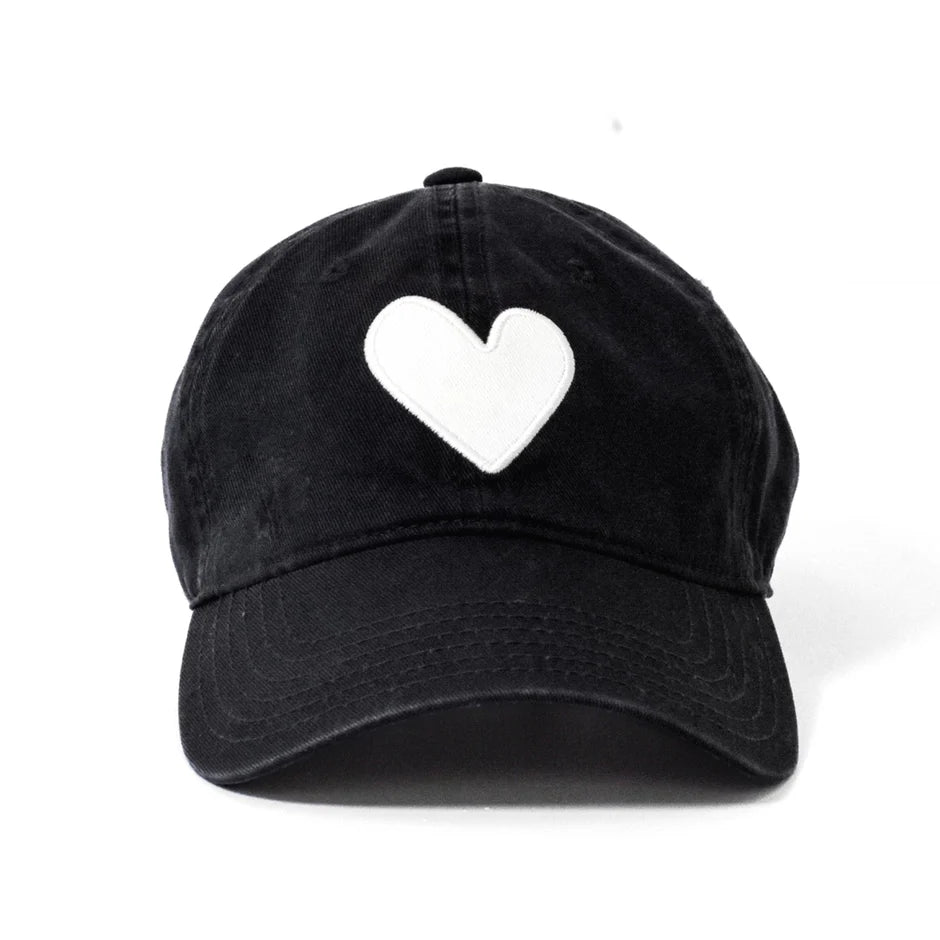 Kerri Rosenthal - Baseball Hat Heart Patch (Black)