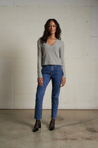 Perfect White Tee - Fiona Striped Tee