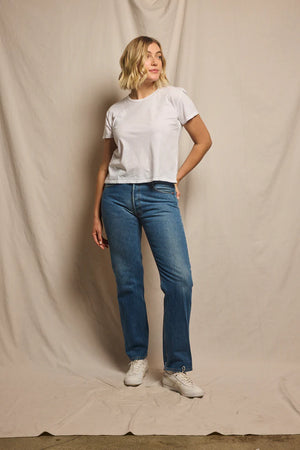 Perfect White Tee - Harley Boxy Crew Tee (White)
