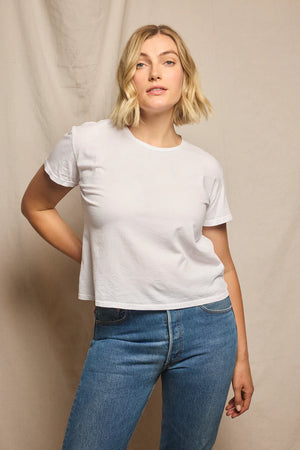 Perfect White Tee - Harley Boxy Crew Tee (White)
