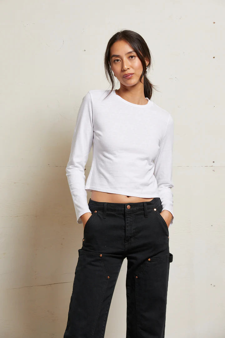 Perfect White Tee - Jamie Recycled Cotton Long Sleeve