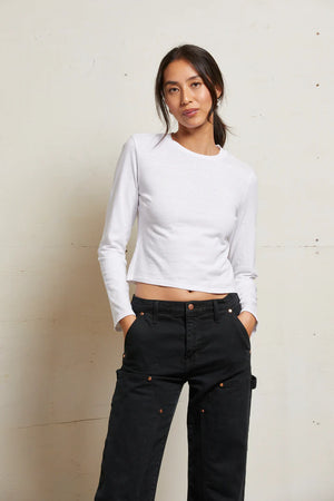 Perfect White Tee - Jamie Recycled Cotton Long Sleeve