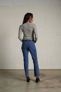 Perfect White Tee - Jamie Striped Tee (ivory/black stripe)