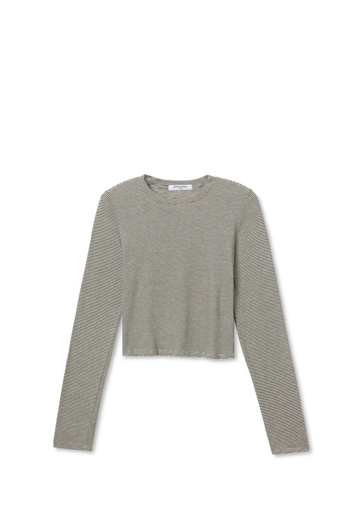 Perfect White Tee - Jamie Striped Tee (ivory/black stripe)