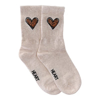 Lim Lim - Leopard Heart Socks (beige)