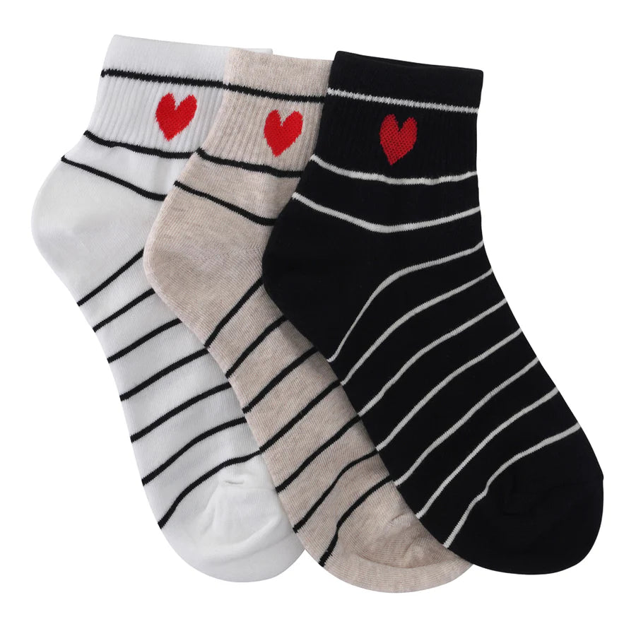 Lim Lim - Marine Heart Socks (beige)