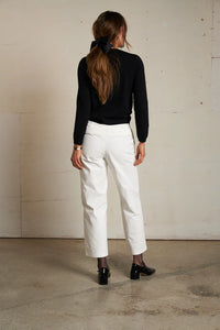 Perfect White Tee - Moira Cotton Cashmere Cardigan