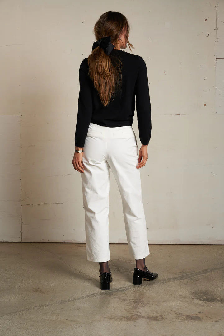 Perfect White Tee - Moira Cotton Cashmere Cardigan