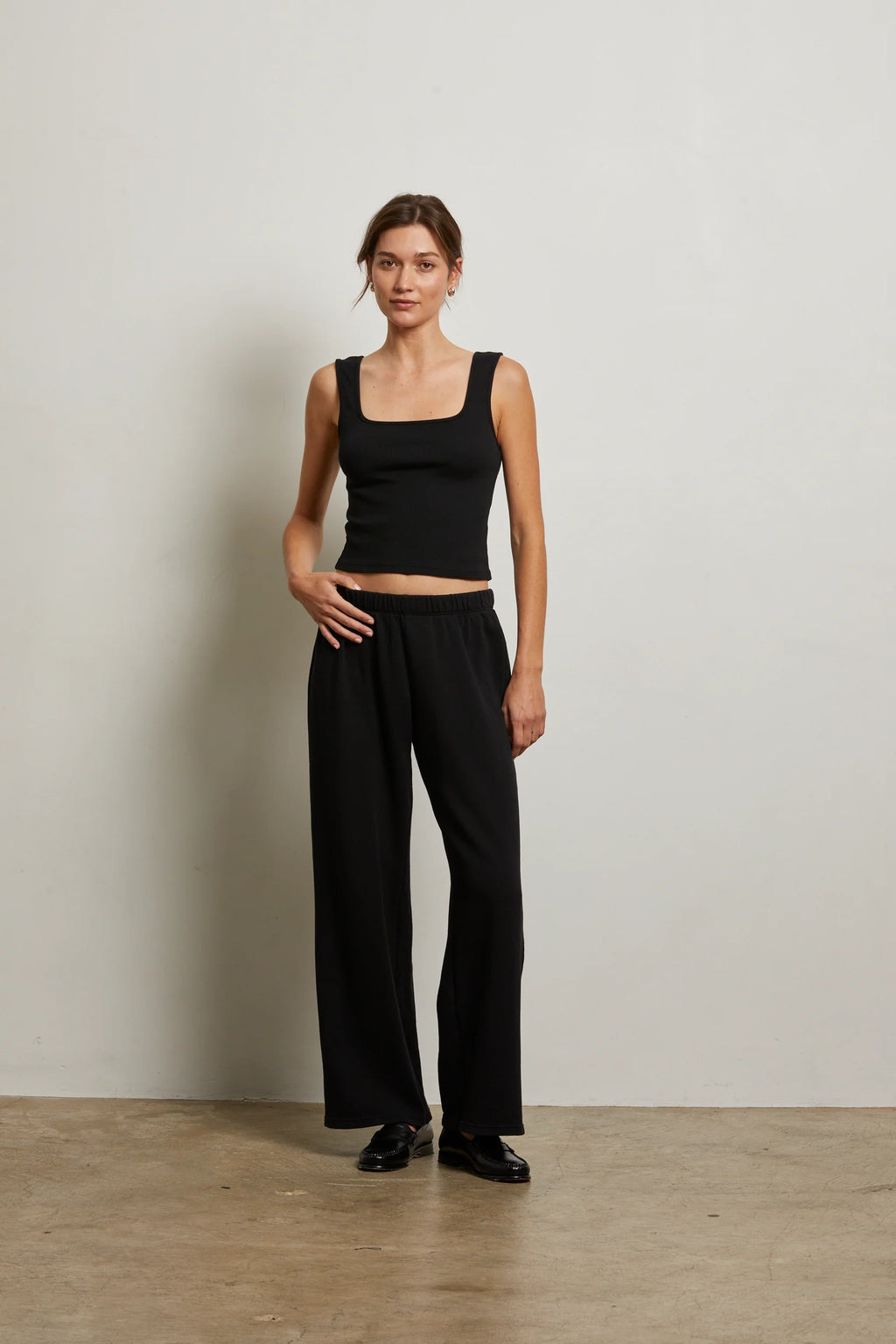 Perfect White Tee - Nora French Terry Pants