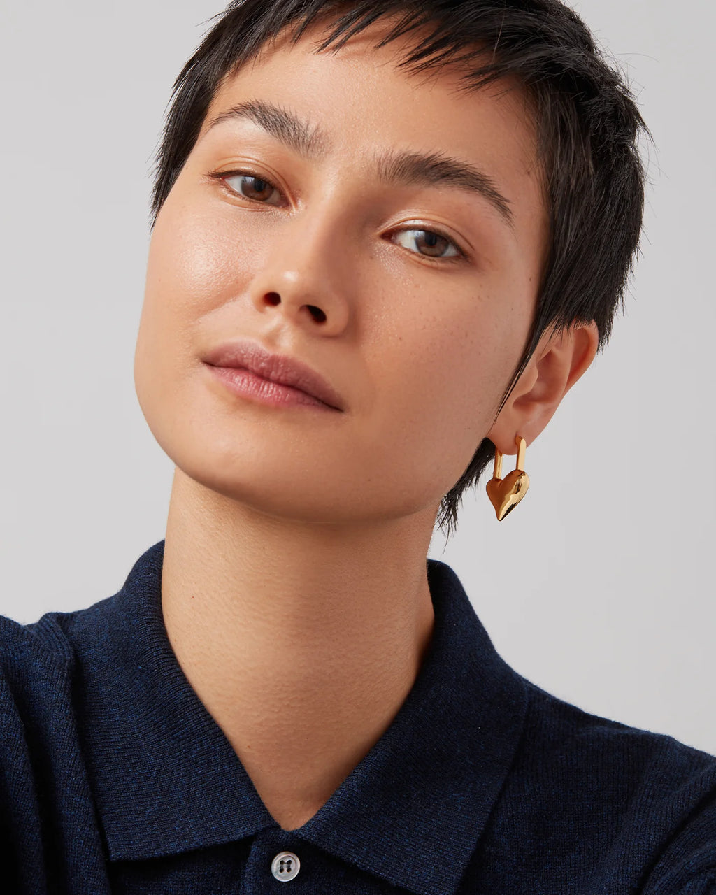 Jenny Bird - Padlock Heart Earrings (Gold)