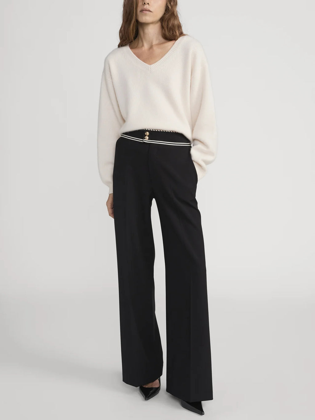 Frame - The Prim Slim Palazzo Trouser (black)