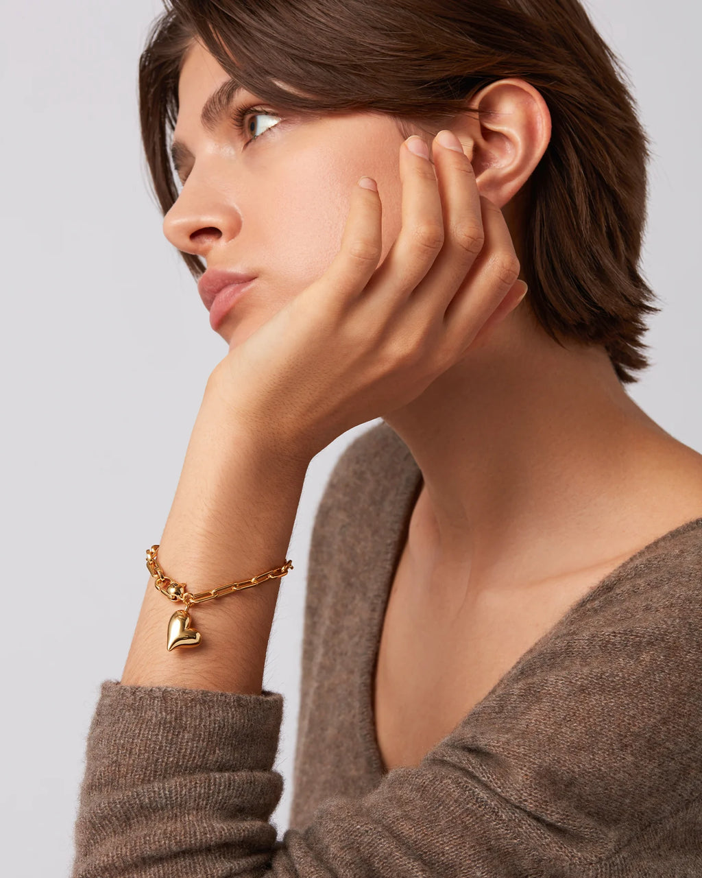 Jenny Bird - Puffy Heart Bracelet (Gold)