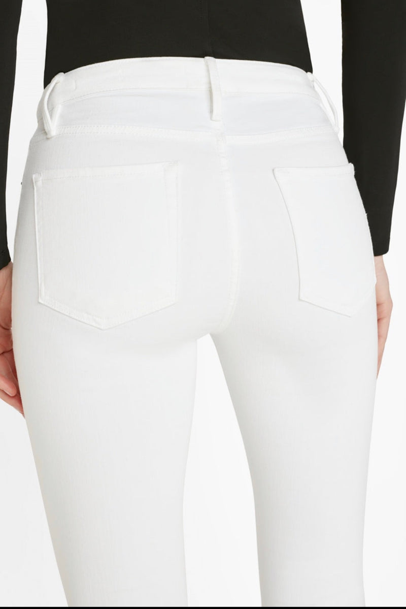 Frame - Le Crop Flare Mini Slits - Pants - White