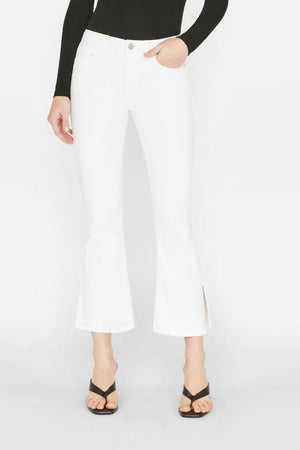 Frame - Le Crop Flare Mini Slits - Pants - White